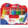 Faber-Castell Grippy Buntstifte für Kinder, 10er Set mit Spitzer