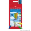 Faber-Castell TRIANGULAR Jumbo, 20 Buntstifte mit Spitzer im Kartonetui