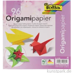 Faltblätter aus Origamipapier, 96 Blatt, 80g - farbig sortiert