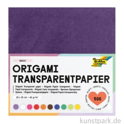 Faltblätter aus Transparentpapier, 500 Blatt, 42g - farbig sortiert