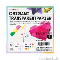 Faltblätter aus Transparentpapier, 500 Blatt, 42g - farbig sortiert