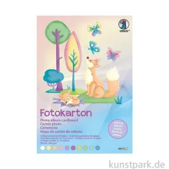 Fotokarton DIN A4, Pastellfarben,10 Blatt, 300g
