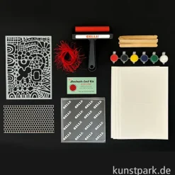 Gelli Arts - Card Printing Kit mit viel Zubehör