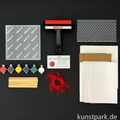 Gelli Arts - Stamping Kit mit viel Zubehör