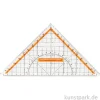 Geodreieck Kunststoff mit abnehmbaren Griff, 22 cm