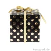 Geschenkpapier - Schwarz mit Gold Punkte, 200 x 70 cm