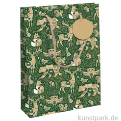 Geschenktasche Forest, Kraft, 26,5 x 14 x 33 cm
