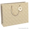 Geschenktasche Nature mit Anhänger, 37 x 11,8 x 27,5 cm