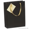 Geschenktasche Premium Schwarz mit Anhänger, 17 x 6 x 22 cm