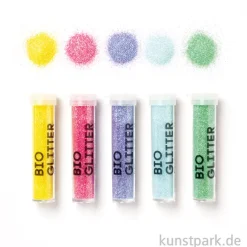 Glitter Mix RAINBOW, Bunt, biologisch abbaubar, 5 x 7g