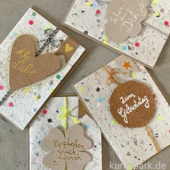 Good old friends - Konfettipapierkarte, Alles Liebe