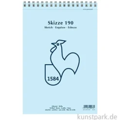 Hahnemühle SKIZZE 190, 1584 Skizzenblock, 50 Blatt, 190g, spiral