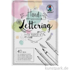 Handlettering Papiere in 5 Pastellfarben, 40 Blatt, 130/300g