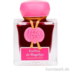 HERBIN Luxus Schreibtinte 1670 mit Goldschimmer - Fuchsia, 50 ml