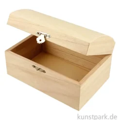 Holzbox mit Deckel, Schatzkiste, 16,5 x 11 x 8,55 cm