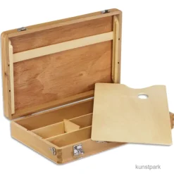 Holzmalkoffer mit Metallschließen, mittel