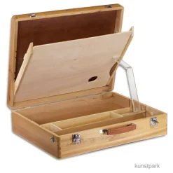 Holzmalkoffer mit Metallschließen, groß