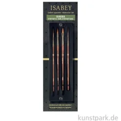 ISAQUA Pinsel Geschenkset - 4 Synthetikpinsel im Holzkoffer