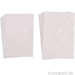 Kartenset - Weiß mit 15 Karten + 15 Kuverts, Größe B6