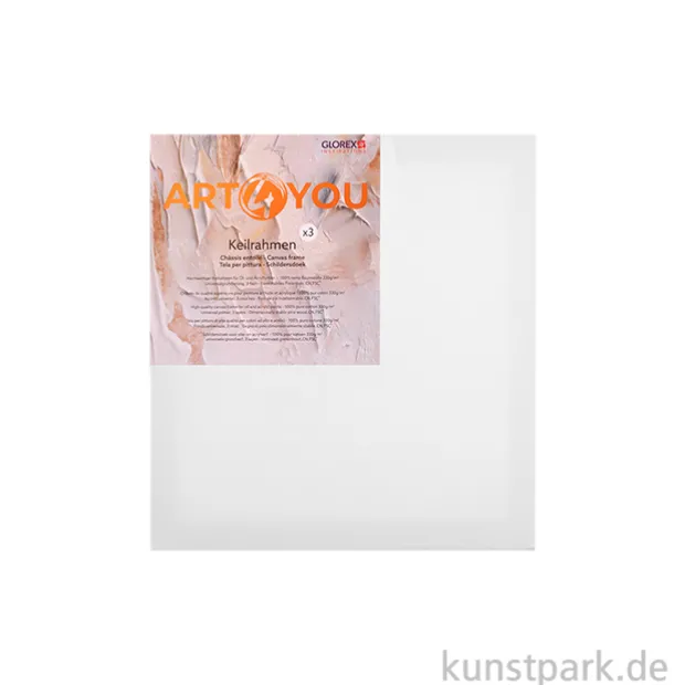 Keilrahmen Set ART4YOU - Leinwände zum Bemalen, 3 Stück, 30 x 40 cm