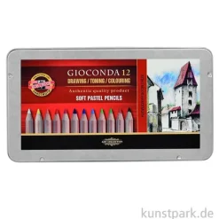 Koh-I-Noor Soft-Pastell Kreidestifte, 12 Stifte im Metalletui
