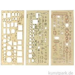 Koh-I-Noor Zeichenschablonen - Elektro / Technik, 3er Set