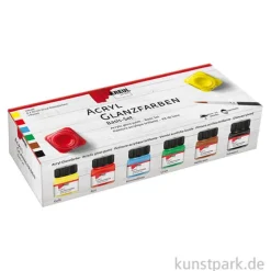 KREUL Acryl Glanzfarben Basis Set - 6 x 20 ml