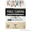 Leinwandblock aus Polycotton, Natur Canvas, 210g, 10 Blatt, DIN A4