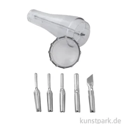 Linolschnitzwerkzeug, 5 Messer integriert im Kunststoffgriff