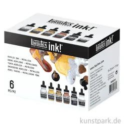 Liquitex Professional ACRYLIC INK Set Metallics mit 6 x 30 ml