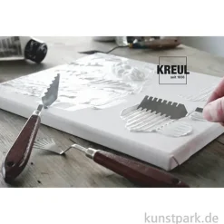 Malmesser mit Metallklingen und Holzgriffen, 3er Set