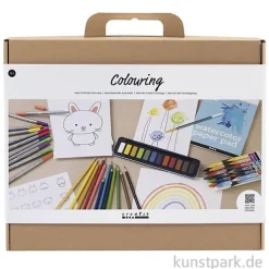 Malset für Kinder - Farben, Stifte + Zubehör zum Ausmalen
