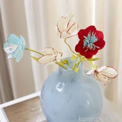 Mini Bastelset - Blumen aus Krepppapier, Pastellfarben