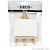 Mini Staffelei mit Leinwand, Weiß, Höhe 11,5 cm