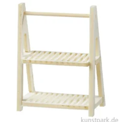 Miniatur Regal, Naturholz, 4,2 x 3 x 5,7 cm