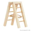 Miniatur Stehleiter, Holz, Natur, 2,4 x 3,5 x 7,5 cm