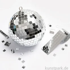 Mirror Tile Rolls - Spiegelsteine, 10 x 10 mm, 2 Rollen, je 4 cm x 1 m