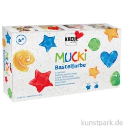 MUCKI Bastelfarbe Set - 6 x 80 ml