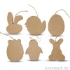 Osteraufhänger aus Pappmaché, 10 cm, 114 Stück sortiert