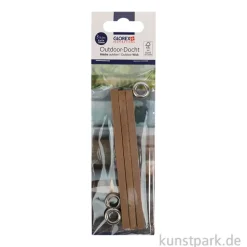 Outdoor Docht für Kerzen, 3 Stück, 6 x 6 x 120 mm