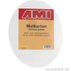 Ovaler Malkarton mit Maltuch bespannt