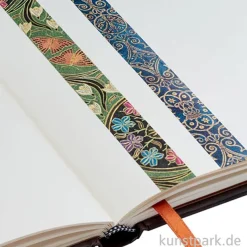PAPERBLANKS Washi Tape Set - 2 x 10m - Azurblau & Blühende Poesie