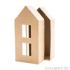 Pappmache Schachtel - großes Haus mit Fenster