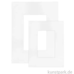 Passepartout Rahmen, Weiß