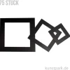Passepartout-Rahmen - Schwarz, Quadratisch 0,4 mm, 270 g, 75 Stück sortiert