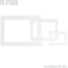 Passepartout-Rahmen - Weiß, 0,4 mm, 270 g, 75 Stück sortiert