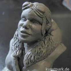 Plastiline Modelliermasse, Grau, Härtegrad 55, 1 kg