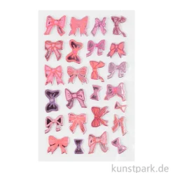 Puffy Sticker - La Vie en Rose, Schleifen, 25 Aufkleber