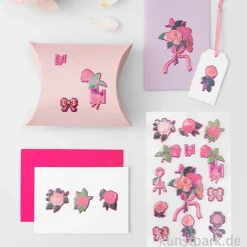 Puffy Sticker - La Vie en Rose, Rosen, 13 Aufkleber