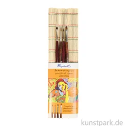 Raphael Pinselmatte mit 4 Pinseln für Acryl & Öl